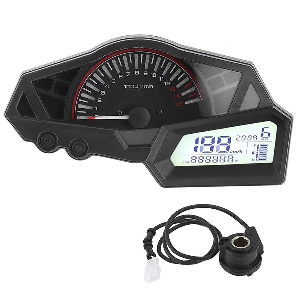 JIIYP Ganganzeige Für NI&nja 300 Motorrad 15000RPM Computer-geschwindigkeitsmesser-grüne Speed ​​Gauge Niedrigen Ölstand Anzeige Blinkt von JIIYP