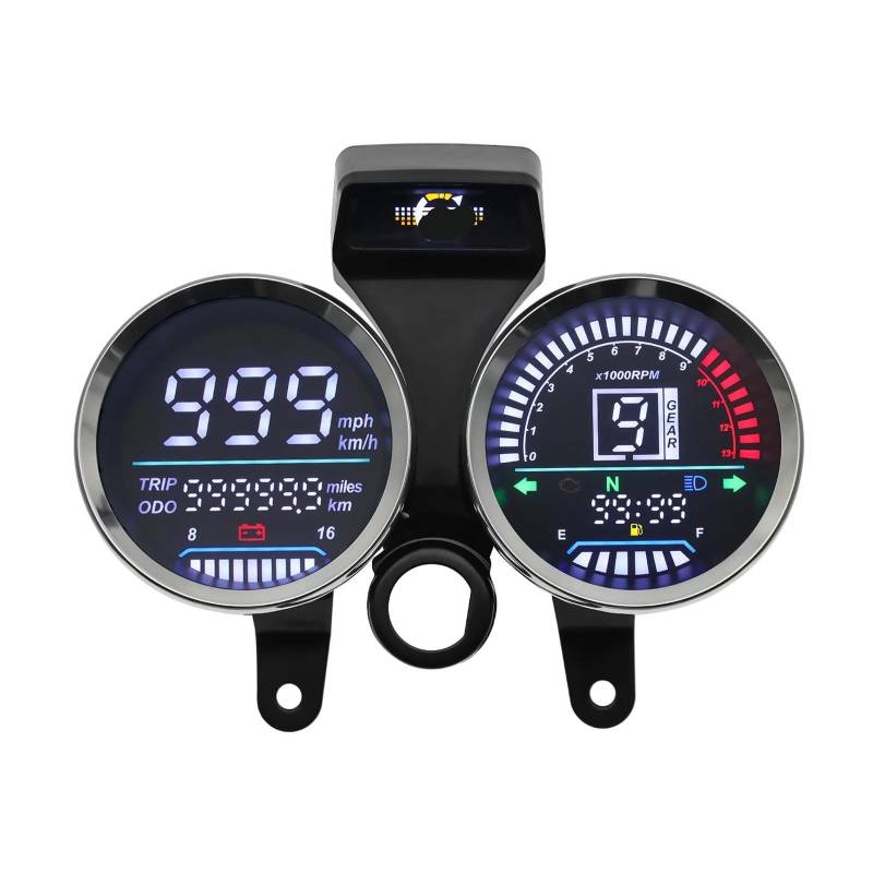 JIIYP Ganganzeige Für Suzuki Für GN 125 Motorrad Geschwindigkeit Tachometer Digital Meter Montage Computer-geschwindigkeitsmesser-grüne Gauge Getriebe Anzeige Instrument von JIIYP