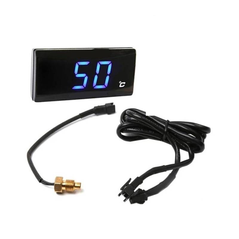 JIIYP Ganganzeige Messgerät Motorrad Wassertemperatur Digital Hygrometer Thermometer Sensor(Blue) von JIIYP