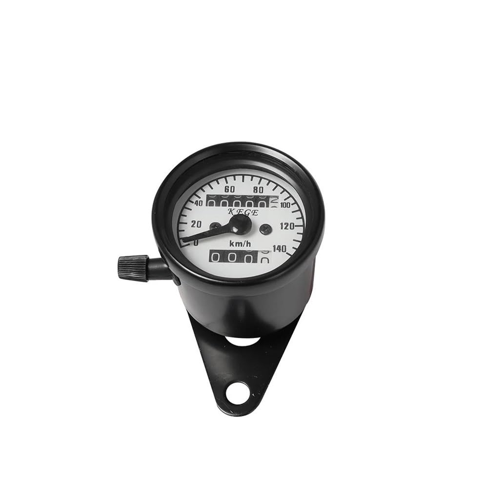 JIIYP Ganganzeige Motorrad 12V Kilometerzähler Tachometer Drehzahlmesser Motorrad Instrument(Black) von JIIYP