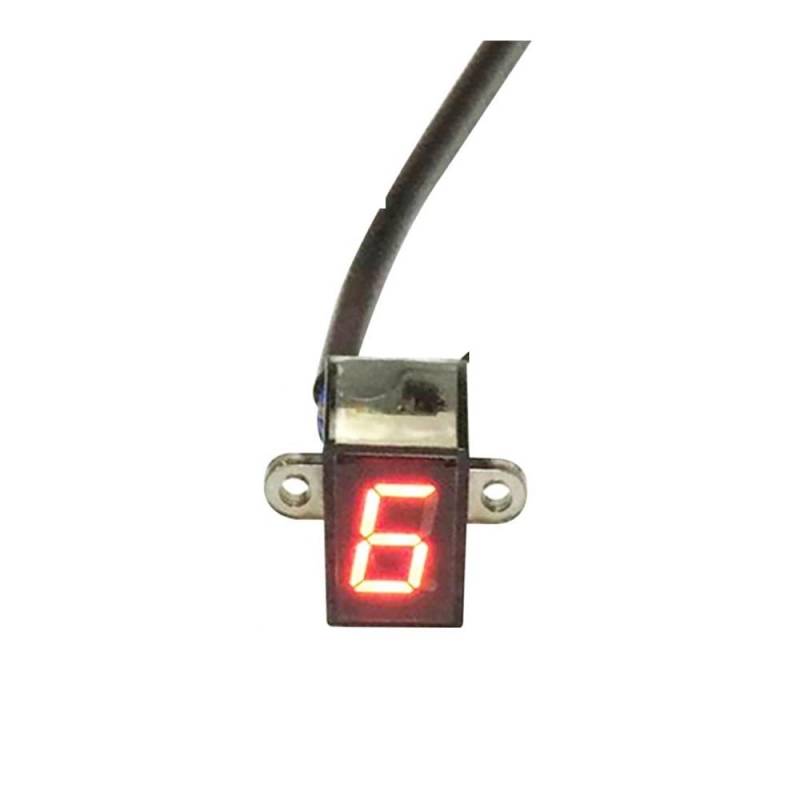 JIIYP Ganganzeige Motorrad Digital LED Ganganzeige Schalthebel Sensor Motorrad Ganganzeige(Red) von JIIYP