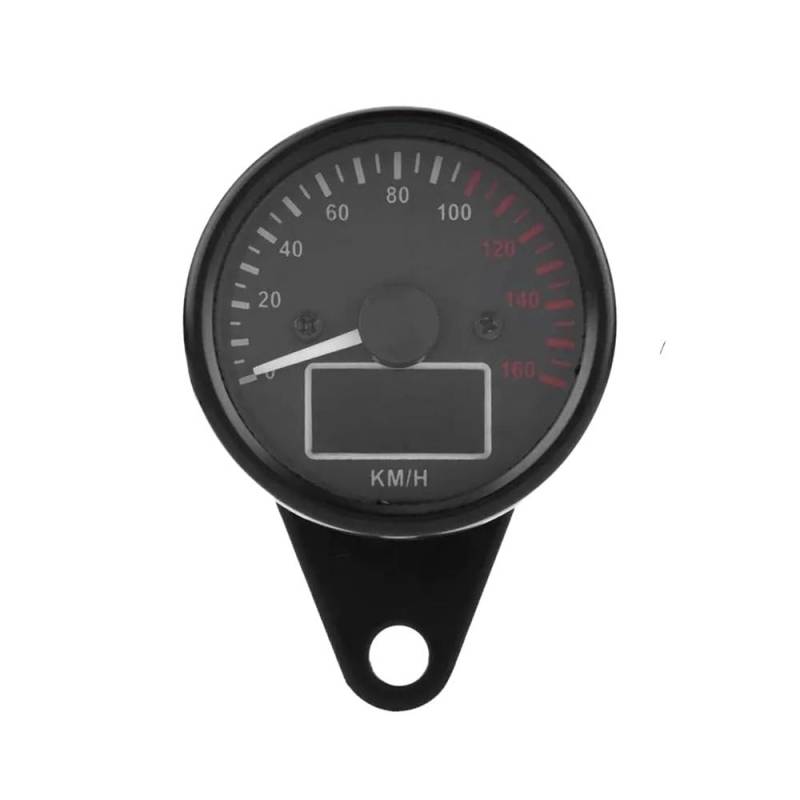 JIIYP Ganganzeige Motorrad-Tachometer Digitaler Motorrad-Tachometer Geschwindigkeitsanzeige LED-Kilometerzähler Drehzahlmesser Digitales Messgerät(Silver) von JIIYP