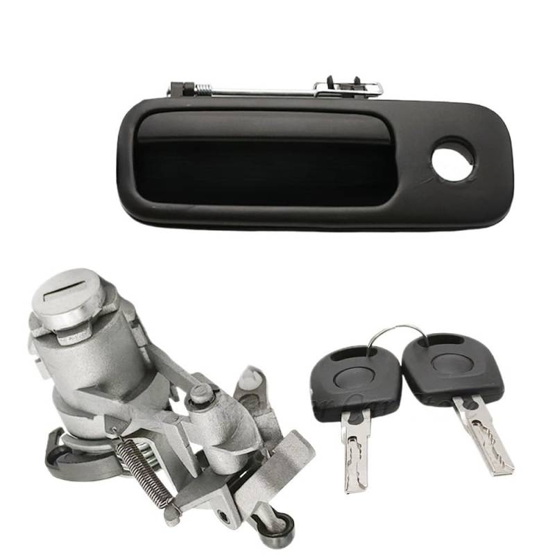 JIIYP Kofferraum Türschloss Für Golf 1J6827297G Heckklappe Gepäck Tür Griff & Lock Schlüssel 1J6827565B Kofferraum Schloss(A Set) von JIIYP