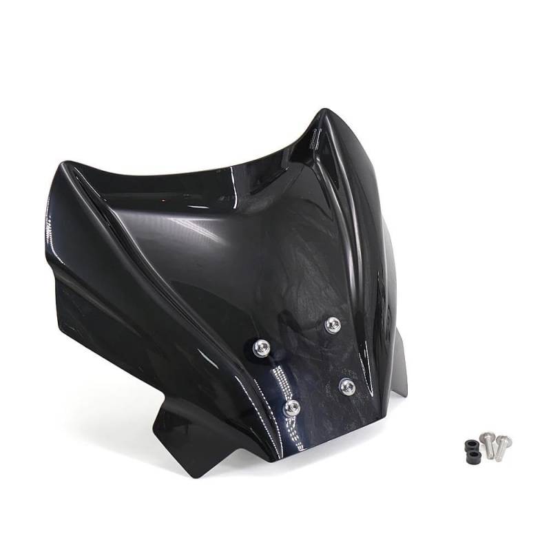 JIIYP Verstellbare Clip-on Windschutzscheibe Für 502C 2019-2021 Motorrad Teile Windschutzscheibe Windschutz Wind Deflectore Windschutzscheibe Spoiler(Black) von JIIYP