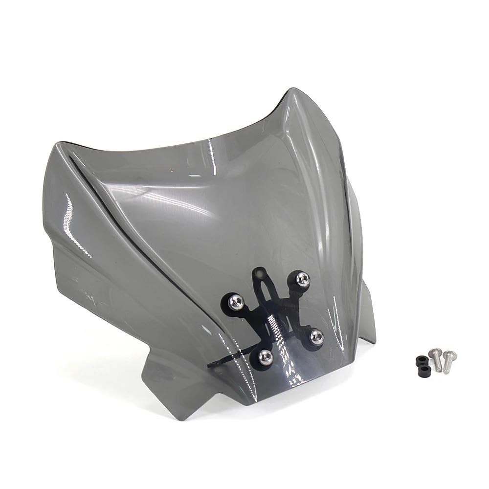 JIIYP Verstellbare Clip-on Windschutzscheibe Für 502C 2019-2021 Motorrad Teile Windschutzscheibe Windschutz Wind Deflectore Windschutzscheibe Spoiler(Gray) von JIIYP