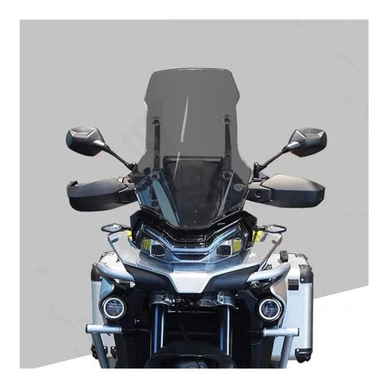 JIIYP Verstellbare Clip-on Windschutzscheibe Für 800 MT 52CM/57CM Motorrad Windschutzscheibe Windabweiser Windschutzscheibe Windschutzscheibe Spoiler(Gray add 10cm) von JIIYP