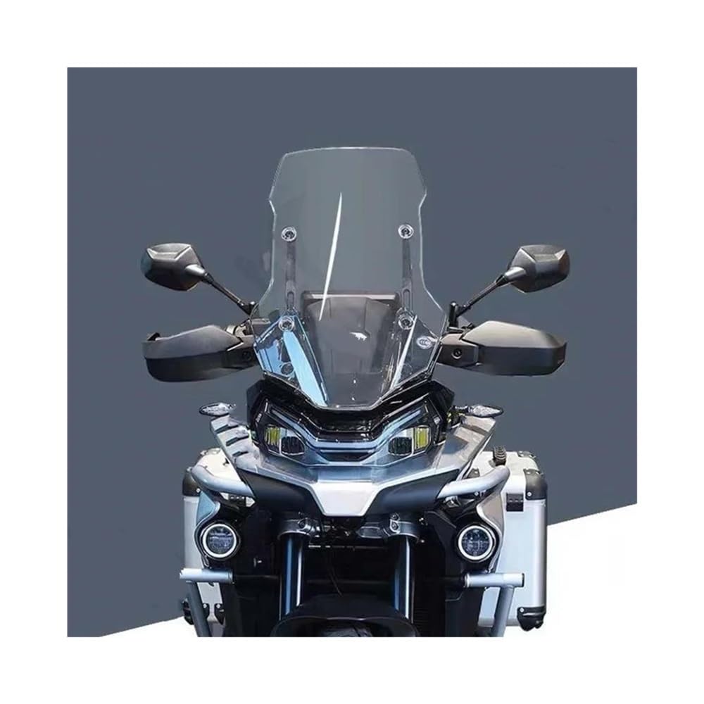 JIIYP Verstellbare Clip-on Windschutzscheibe Für 800MT Motorrad Bildschirm Windschutzscheibe Windschutz Windabweiser Motorrad Windschutzscheibe(Transparent add 10cm) von JIIYP