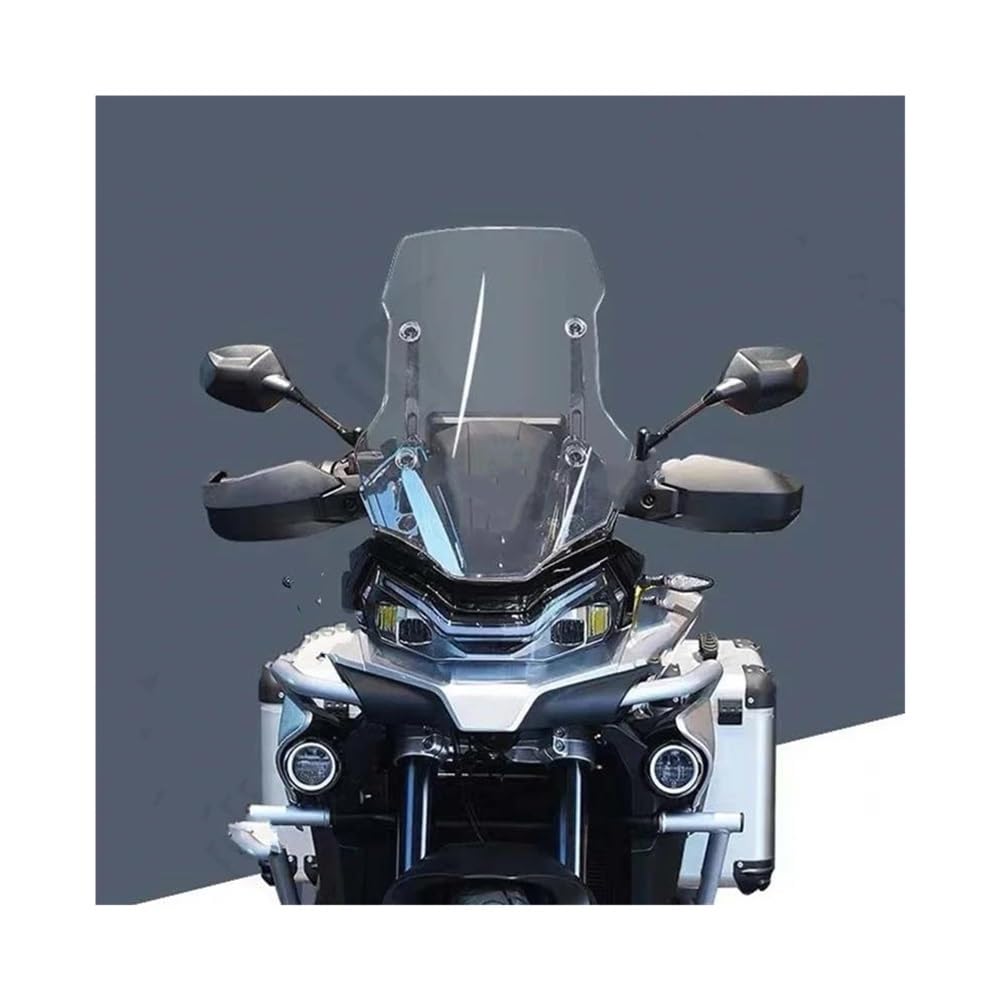 JIIYP Verstellbare Clip-on Windschutzscheibe Für 800MT Motorrad Bildschirm Windschutzscheibe Windschutz Windabweiser Motorrad Windschutzscheibe(Transparent add 5cm) von JIIYP