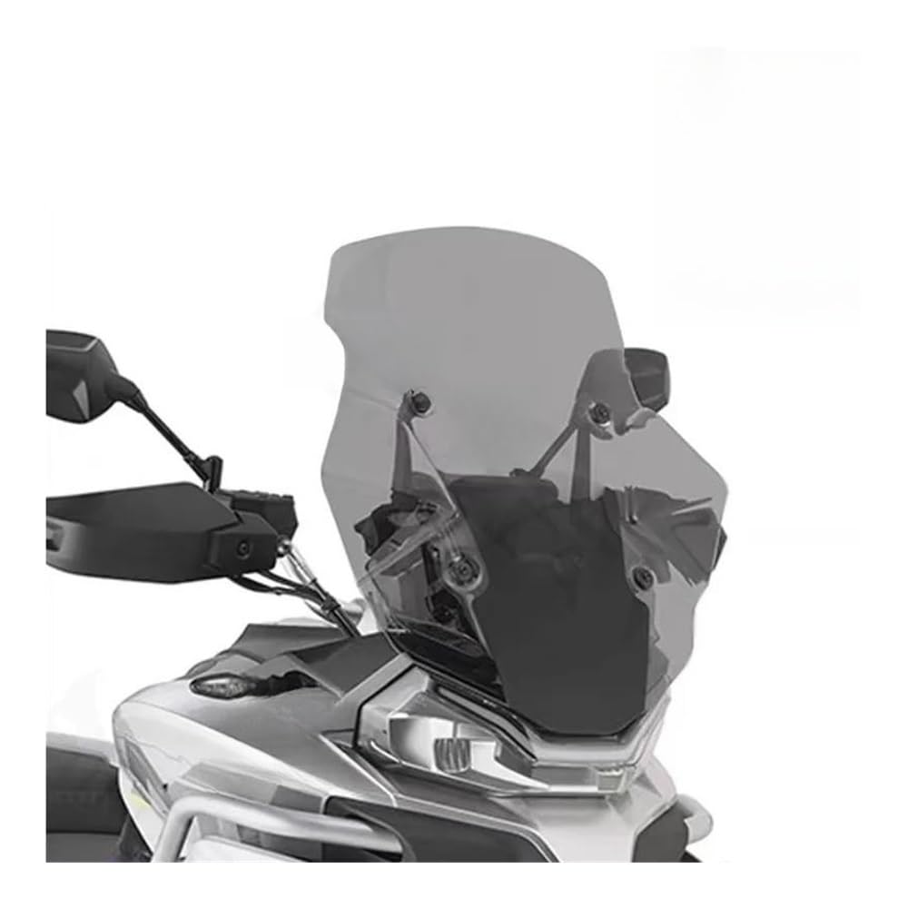 JIIYP Verstellbare Clip-on Windschutzscheibe Für 800MT Motorrad Windschutzscheibe Windschutz Windabweiser Visier Windschutzscheibe Spoiler(Gray 54CM) von JIIYP