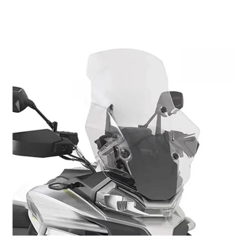 JIIYP Verstellbare Clip-on Windschutzscheibe Für 800MT Motorrad Windschutzscheibe Windschutz Windabweiser Visier Windschutzscheibe Spoiler(Transparent 59CM) von JIIYP