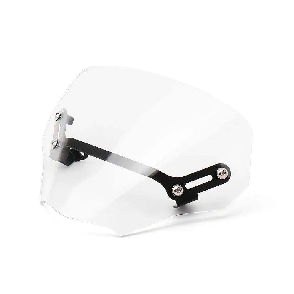 JIIYP Verstellbare Clip-on Windschutzscheibe Für CB 750 Für Hornet 2023 Motorrad Frontscheibe Windschutz Visier Wind Bildschirm Spoiler Deflektor(Transparent) von JIIYP