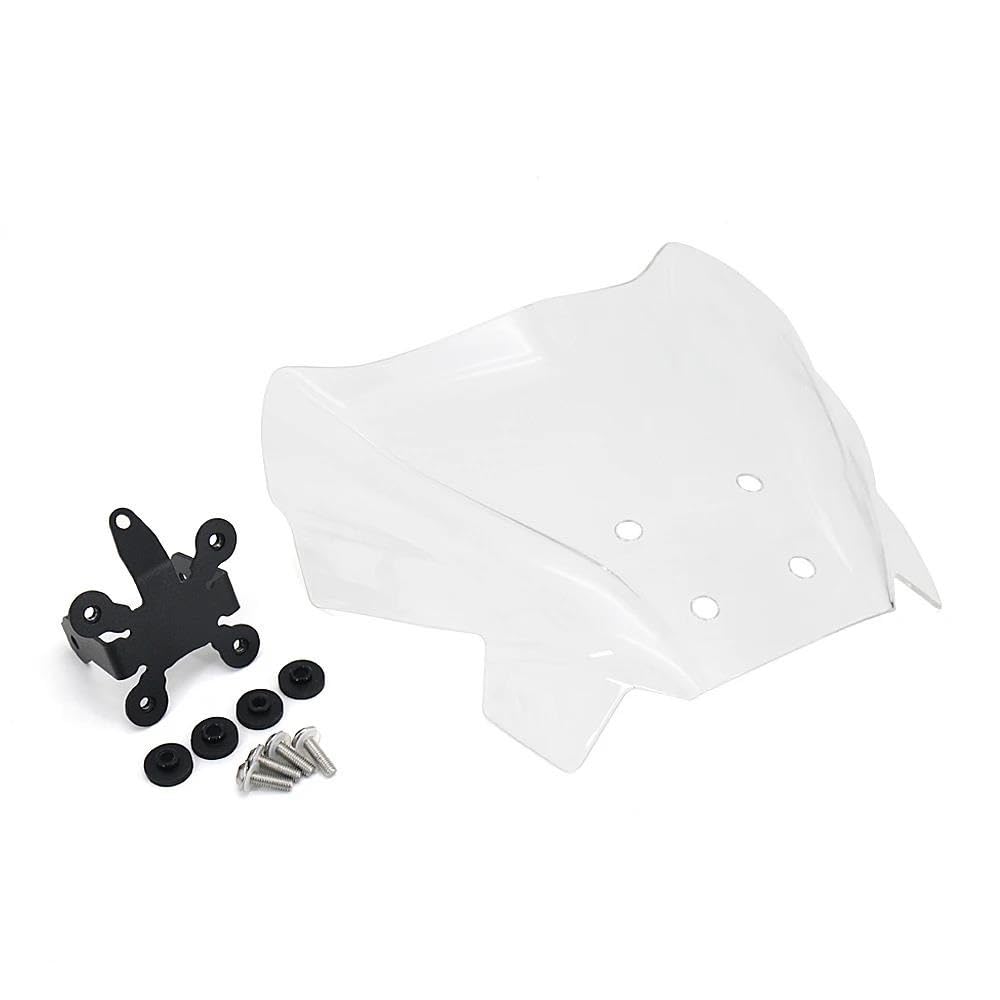 JIIYP Verstellbare Clip-on Windschutzscheibe Für CB1000R Für CB650R 2019 2020 2018 Motorrad Teile Windschutzscheibe Windabweiser Windschutz Verkleidung Schallwand Abdeckung(Transparent) von JIIYP