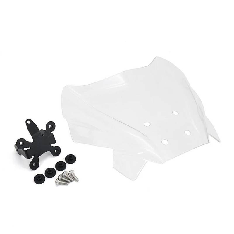 JIIYP Verstellbare Clip-on Windschutzscheibe Für CB1000R Für CB650R 2019 2020 2018 Motorrad Teile Windschutzscheibe Windabweiser Windschutz Verkleidung Schallwand Abdeckung(Transparent) von JIIYP