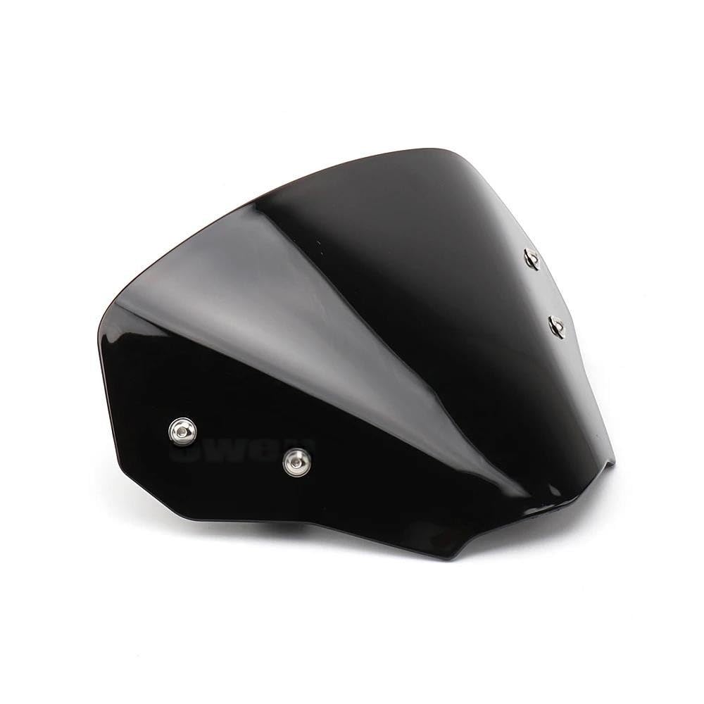 JIIYP Verstellbare Clip-on Windschutzscheibe Für CB750 Für Hornet 2023 Motorrad Windschutzscheibe Air Wind Bildschirm Deflektor Verkleidung Windschutzscheibe(Black) von JIIYP