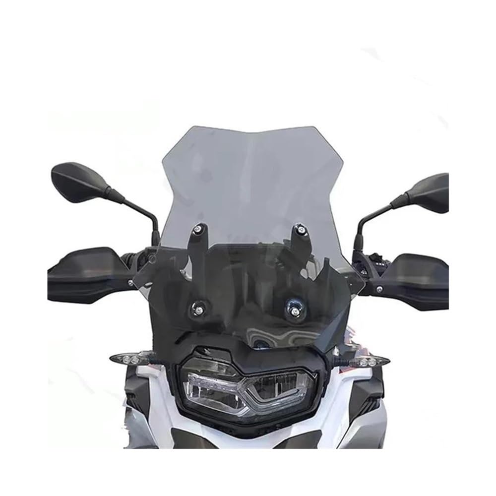 JIIYP Verstellbare Clip-on Windschutzscheibe Für F800GS 2024 2025 Windschutzscheibe Motorrad Windschutzscheibe Windabweiser Motorrad Windschutzscheibe(Gray) von JIIYP