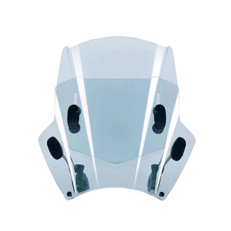 JIIYP Verstellbare Clip-on Windschutzscheibe Für MT125 Für FZ1 Für FZ6 Für FZ8 Für FZ8N Für XJ6 Für MT-01 Für MT03 Motorrad Windschutz Windschutz(Adjust Light Grey) von JIIYP