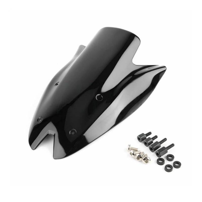 JIIYP Verstellbare Clip-on Windschutzscheibe Für NI&nja Für Z1000 2010 2011 2012 2013 Motorrad Windschutzscheibe Windschutz Verkleidung Windschutzscheibe Spoiler(Black) von JIIYP