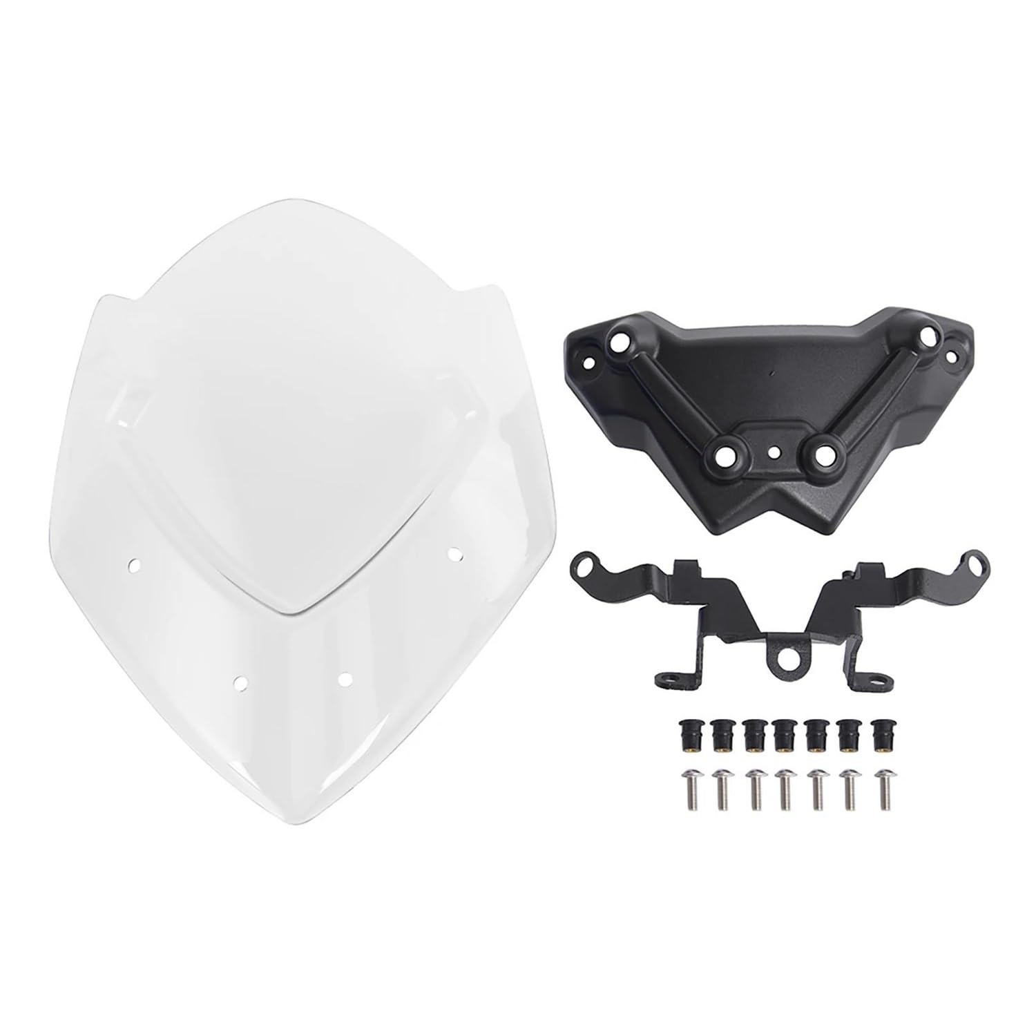 JIIYP Verstellbare Clip-on Windschutzscheibe Für Suzuki Für GSXS 1000 2015-2020 Windschutzscheibe Windschutz Motorrad Wind Bildschirm Deflektor Zubehör(Clear) von JIIYP