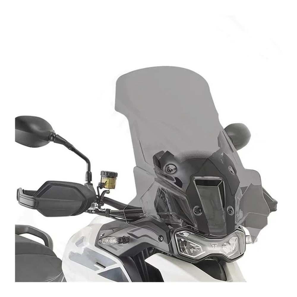 JIIYP Verstellbare Clip-on Windschutzscheibe Für Tiger 850 900 2020 2021 2022 2023 2024 Motorrad Für Touring Windschutzscheibe Windschutzscheiben Windabweiser Visier Klar(Gray 59CM) von JIIYP