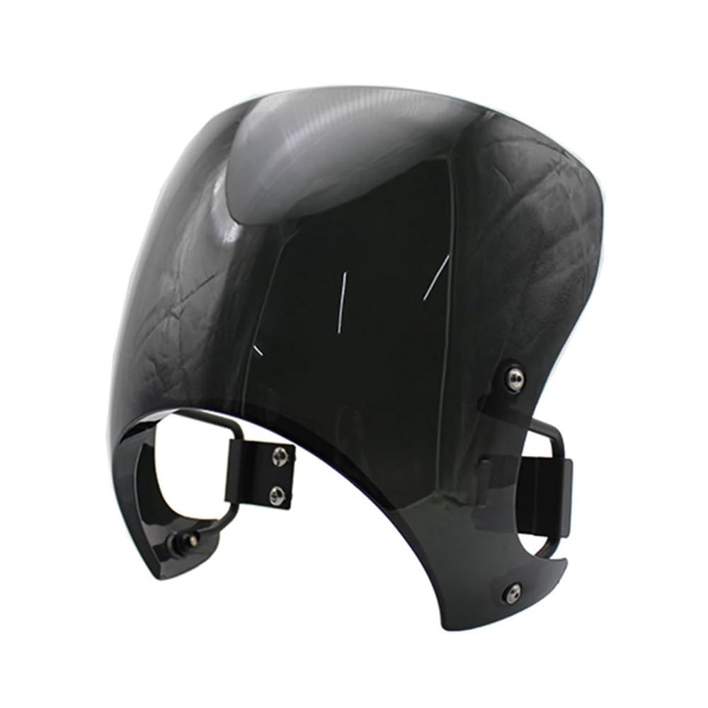 JIIYP Verstellbare Clip-on Windschutzscheibe Für Z900RS 2018-2023 Motorrad Windschutzscheibe Windschutz Verkleidung Wasserdicht Windabweiser Schutz(Black) von JIIYP