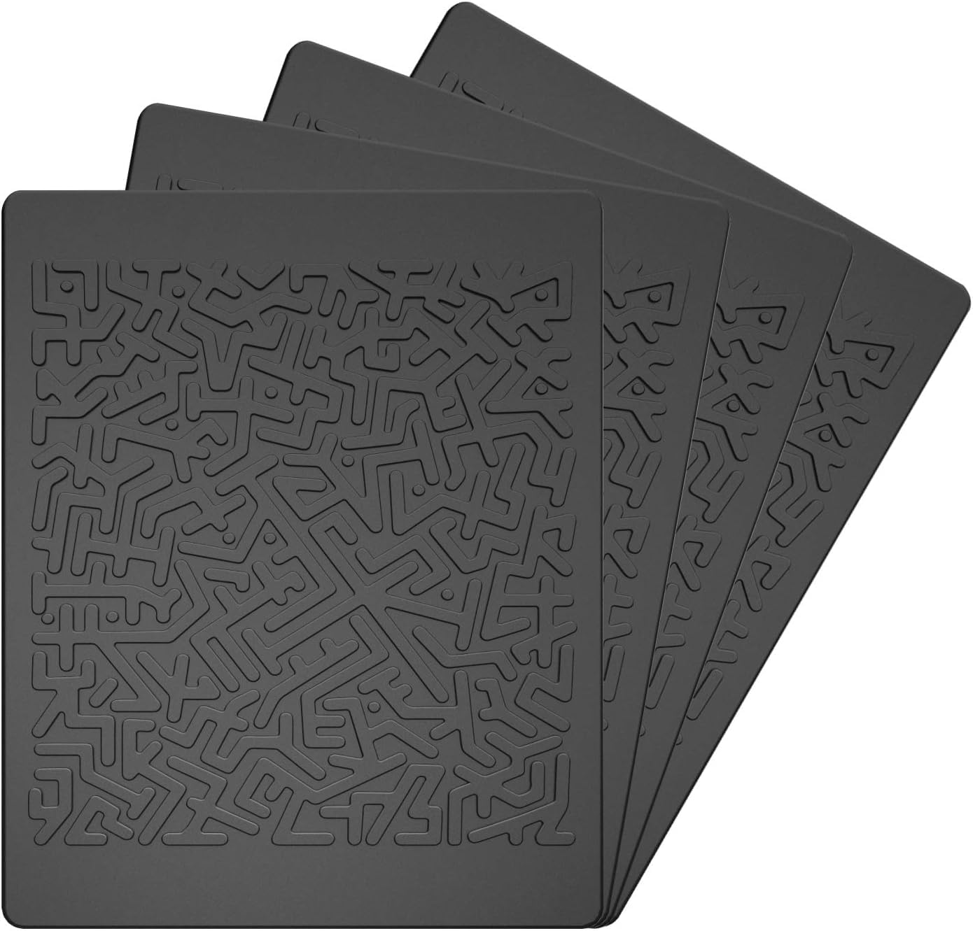 JIMISHA Halterung Anti Rutsch Matte, Antirutschmatte Auto Armaturenbrett Klebematte, Anti-Rutsch-Pad, Anti-Rutsch-Armaturenbrett Matte (6.3 x 5.12 inch, 4er Set) von JIMISHA