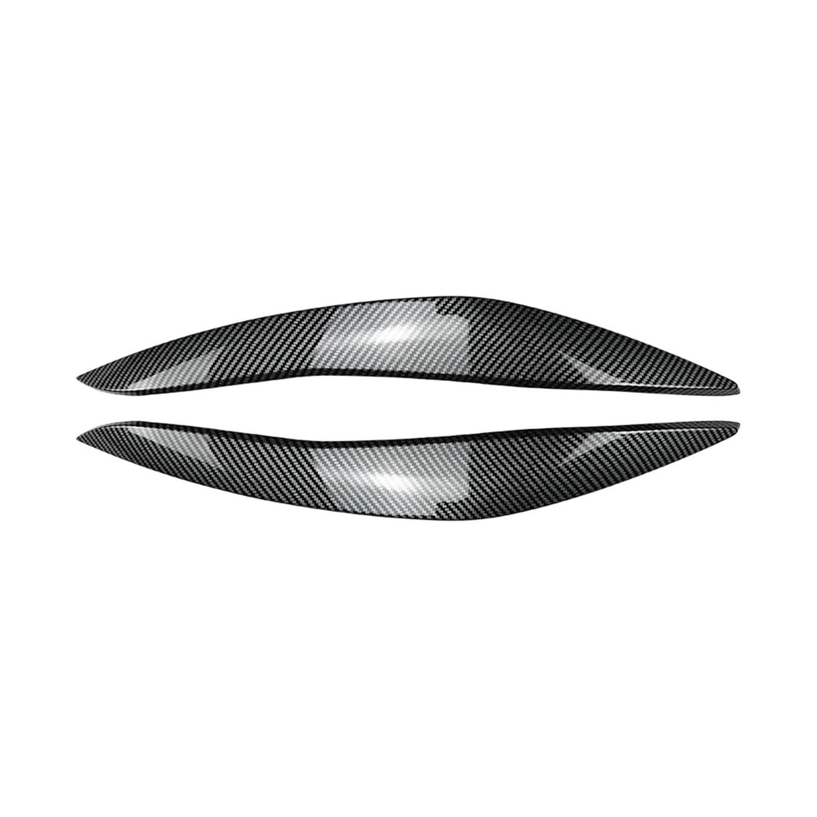 JIMYRA 2-teilige Auto-Frontscheinwerfer-Augenlider-Augenbrauen-Abdeckungsverkleidung, for BMW, for 5er F10 F11 2011 2012 2013 2014, glänzendes Schwarz/Kohlefaser Autoscheinwerfer-Augenbraue(Carbon Fib von JIMYRA