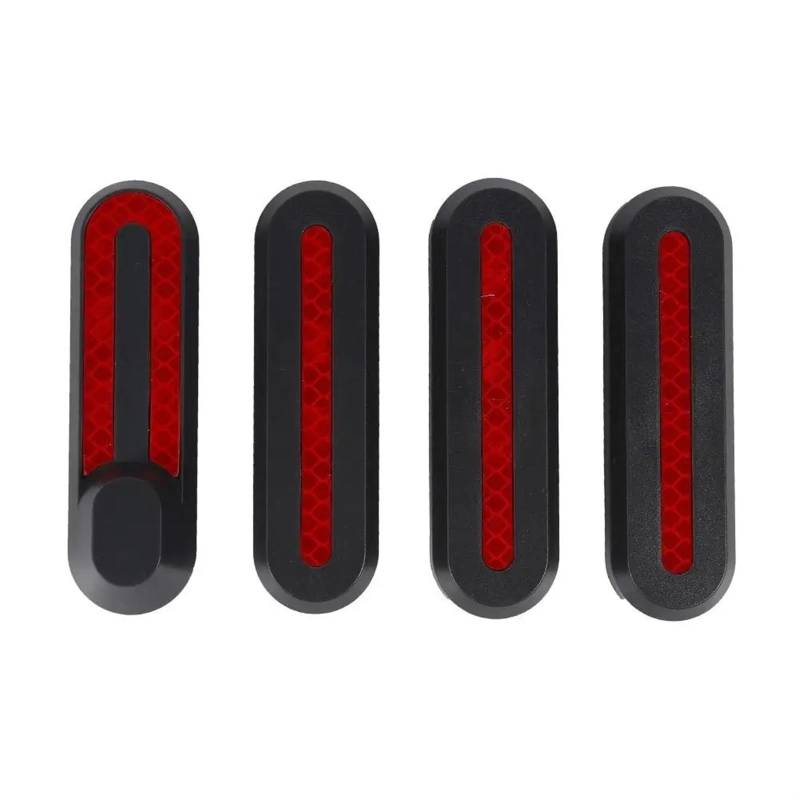 Reflektorstreifen 2/4x Radabdeckung Radkappe Schutzhüllen Reflektierende Aufkleber, for Xiaomi, Mi Electric Scooter Pro 2 M365 Scooter Zubehör(E) von JIMYRA