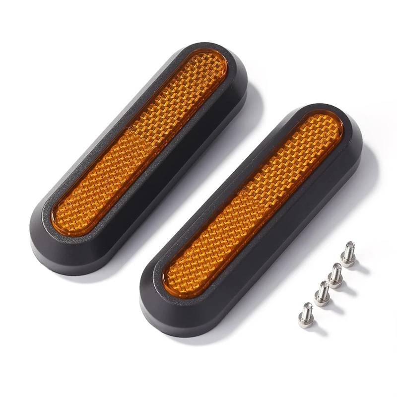 Reflektorstreifen 2/4x Radabdeckung Radkappe Schutzhüllen Reflektierende Aufkleber, for Xiaomi, Mi Electric Scooter Pro 2 M365 Scooter Zubehör(F) von JIMYRA