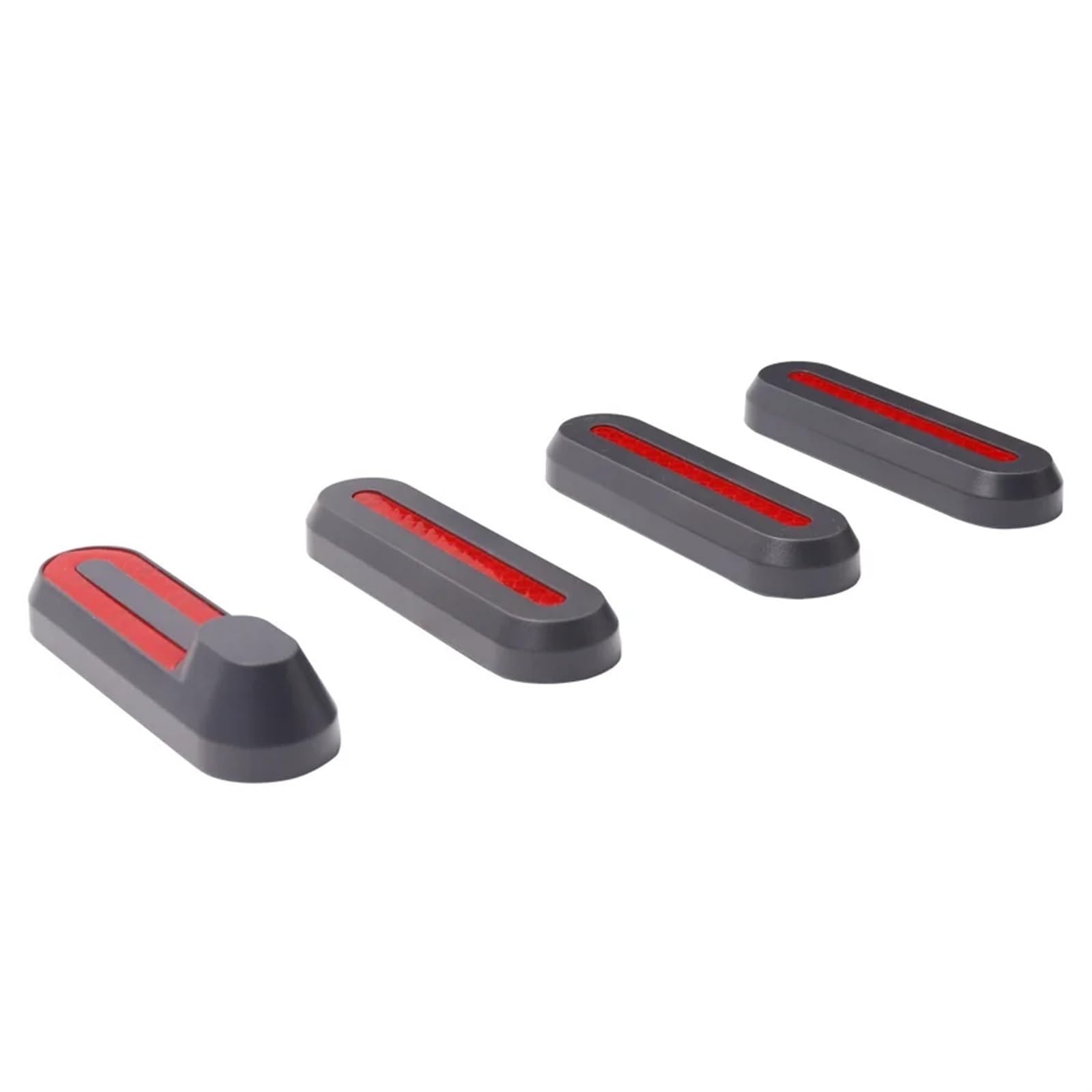 Reflektorstreifen 4 Stück/Sets Elektroroller Vorder- und Hinterradreifenabdeckung Naben Schutzhülle Aufkleber, for Xiaomi, M365 Pro Skateboard Teil(Gray) von JIMYRA