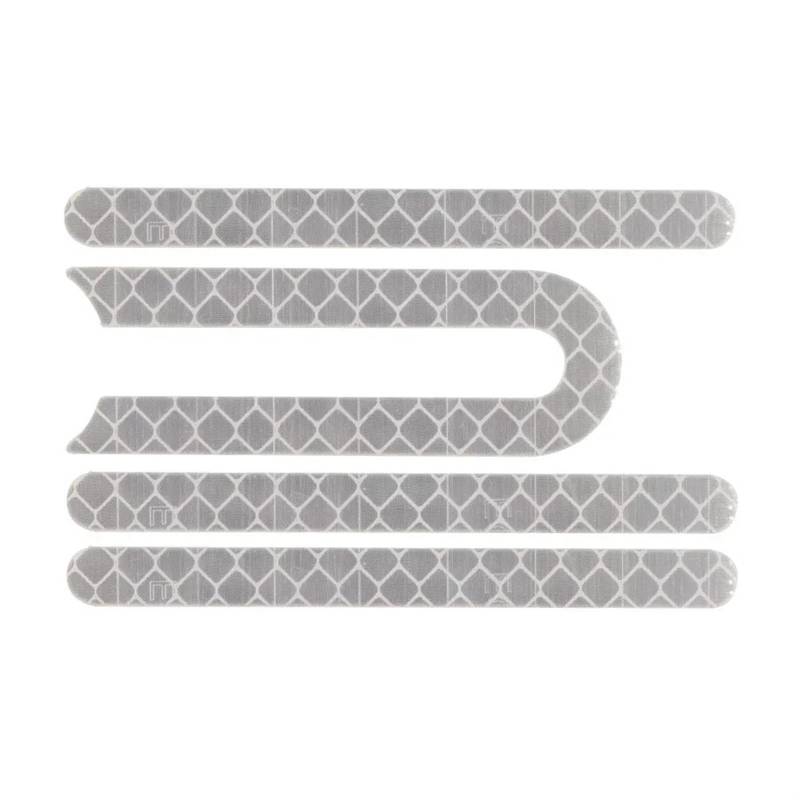 Reflektorstreifen Schutzschale for die Radabdeckung des Scooters, for Xiaomi, Elektroroller Pro 2/1s/M365/Pro/Mi3, Sicherheitsaufkleber vorn und hinten, reflektierende Teile(Silver) von JIMYRA