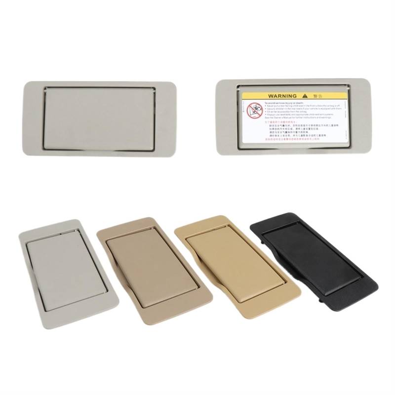 JINFOLI, for Mercedes, W203 Sonnenblende Schatten Spiegel Make-Up Kosmetische Abdeckung Schwarz Grau Gelb Beige Farbe, for Benz, C KLASSE A2038102110 Sonnenblendenspiegel(Beige Left) von JINFOLI