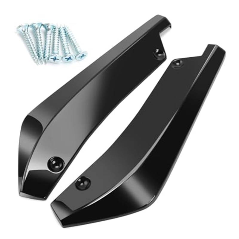 JINFOLI 1 Paar/Satz Heckstoßstange Lippendiffusor Splitter Canard Spoiler Body Kit Schutzabdeckung, for, F30 F31 F32 F33 F22 Autozubehör Frontspoiler Frontspoiler(Black Black) von JINFOLI