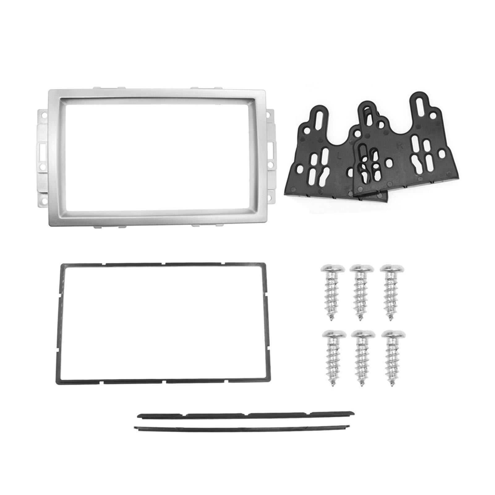 JINFOLI 2-DIN-Blende for Radio, 300C 2005–07; Aspen 2007 Frame Dash Fitting Kit Facia Face Plate Adapter Cover Lünette Faszien von JINFOLI