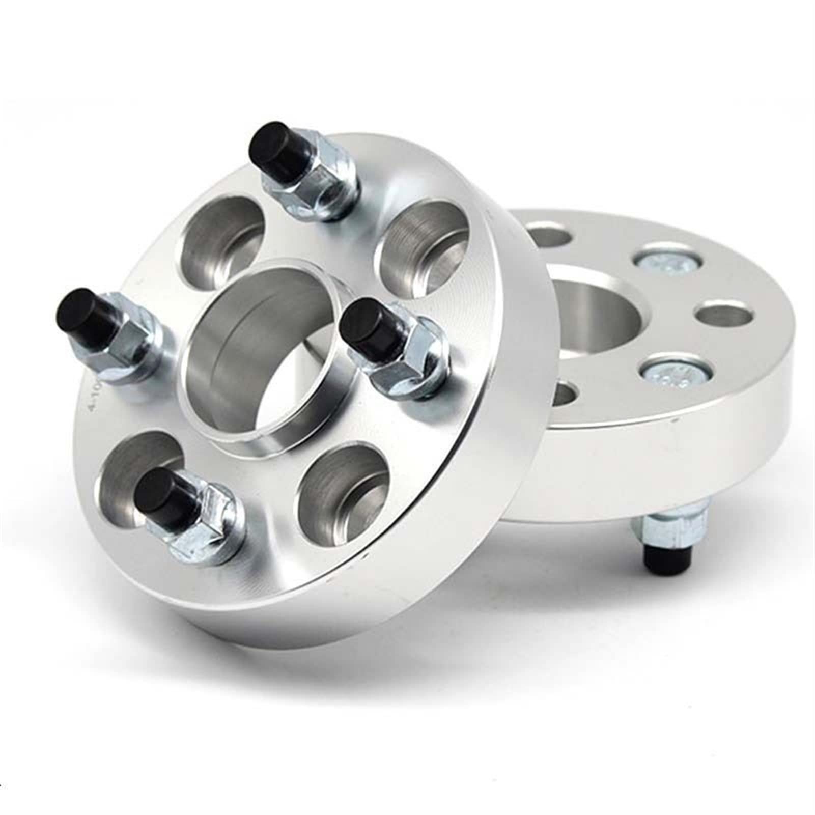 JINFOLI 2 stück 5 20 25 30 35mm PCD 4x100 Zentrum Bohrung 60,1mm Spurverbreiterung Adapter Flang 4 Lug Anzug Auto M12xP 1,5 12xP 1,25(15mm P12x1.25 Silver) von JINFOLI