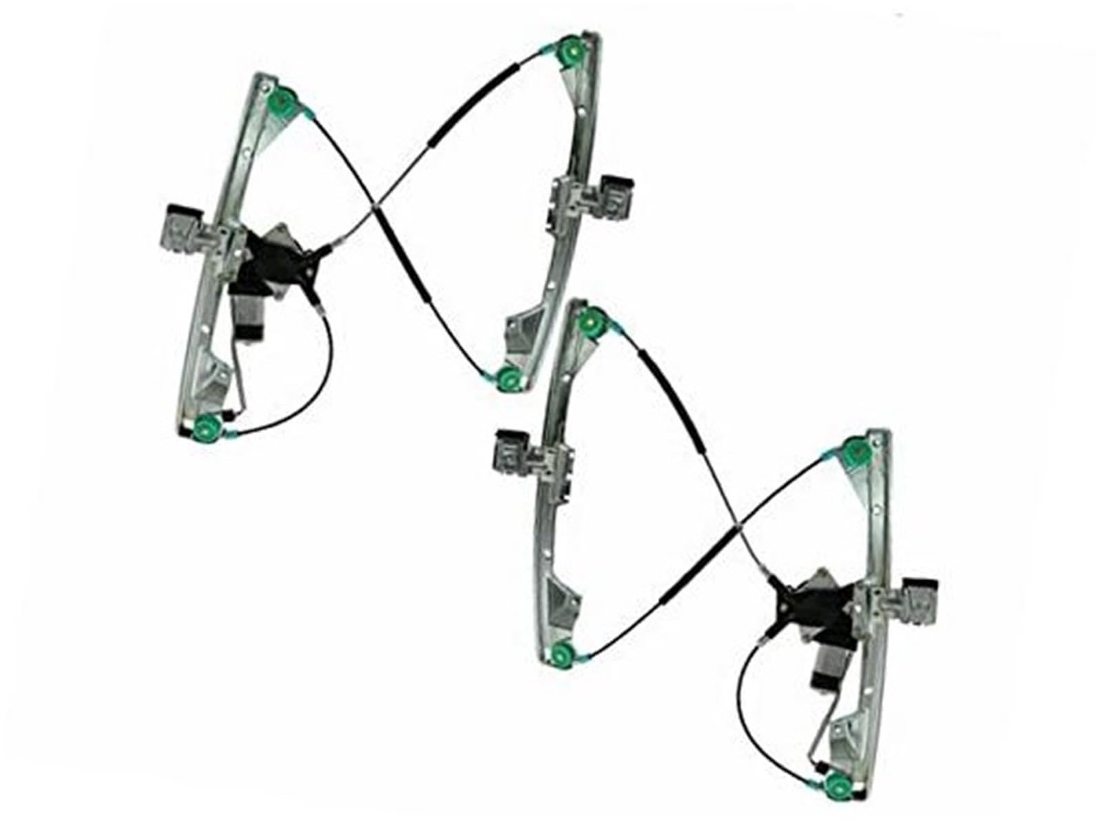 JINFOLI 2er-Set elektrischer Fensterheber for Autotürheber mit Motor vorne links + rechts Fahrerbeifahrerseite, for Pontiac, for Grand Prix 3.8L 2004–2008 5.3L 2005–2008 88958035 741–436 ZL0753 Fenste von JINFOLI