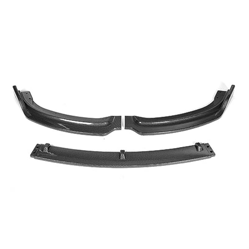 JINFOLI 3PCS Auto Frontstoßstange Splitter Lippendiffusor Spoiler Schutzabdeckung Schutz Deflektorlippen, for, 3er F30 F35 2016-2019 Frontspoiler Frontspoiler(Black Carbon Fiber Look) von JINFOLI