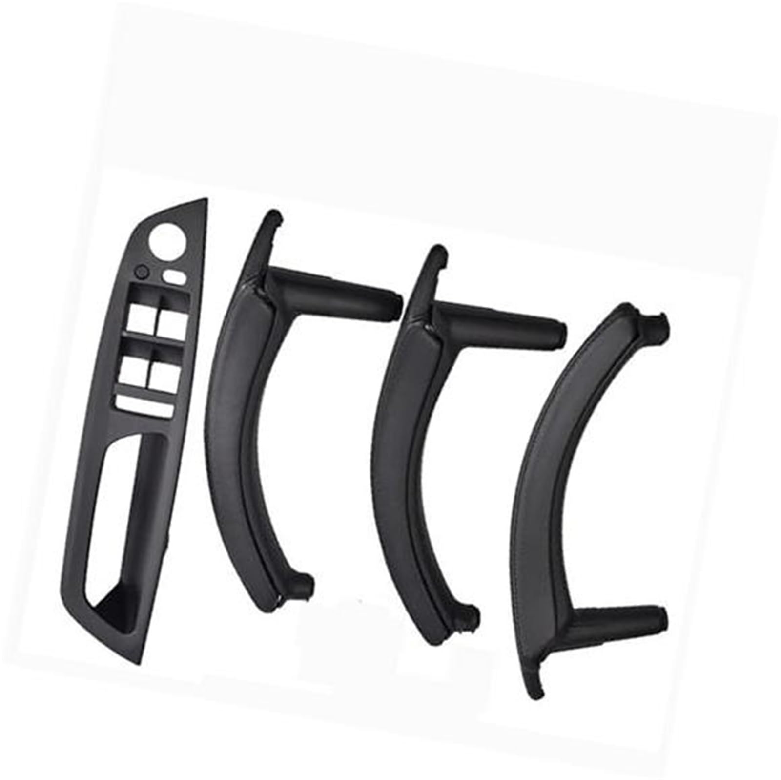 JINFOLI 4PCS Set LHD RHD Carbon Fiber Texture Auto Links Rechts Innen Innen Tür Pull Griff Trim Abdeckung, for, E70 E71 X5 X6 Innentürgriffe(RHD-Black-Standard) von JINFOLI