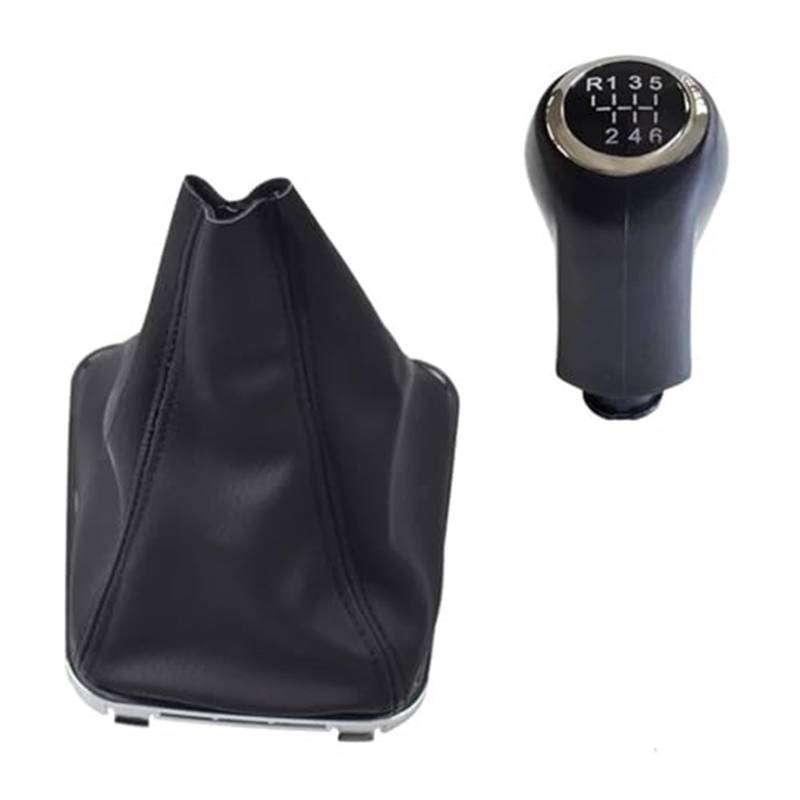 JINFOLI 5/6-Gang-Schaltknauf-Abdeckung, for Opel, for Vauxhall, Zafira B 2005–2014, Hebel-Stick-Gamasche, Kofferraumtasche, Autozubehör Schaltknauf(Black 6 Speed-Set) von JINFOLI