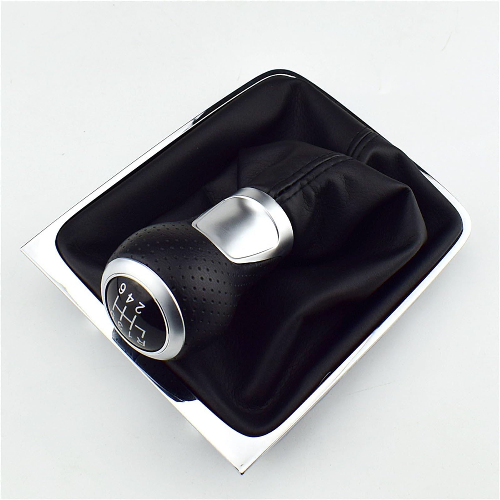 JINFOLI 5 6-Gang-Schaltkopf, schwarzer Schaltknauf, Schaltknauf, Manschettenrahmen, for VW, for Passat B6 2005–2011 Schaltknauf(6-Speed B) von JINFOLI