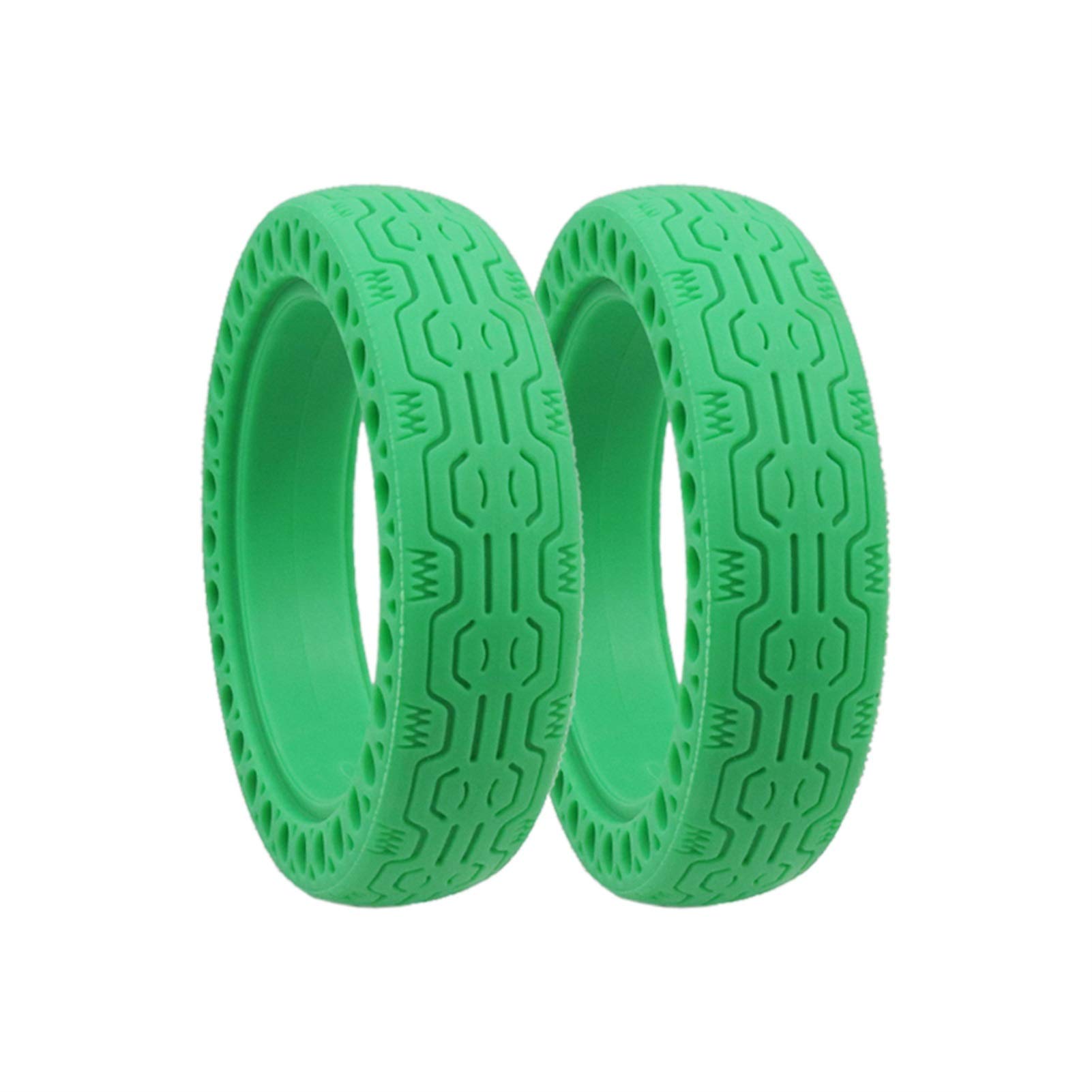 JINFOLI 8,5 Zoll, for Xiaomi, M365-Reifen mit Volllochreifen, Stoßdämpfer for Elektroroller-Skateboard, nicht pneumatischer Reifen, Gummi-Bule-Räder Ersatzräder(2 pcs green) von JINFOLI