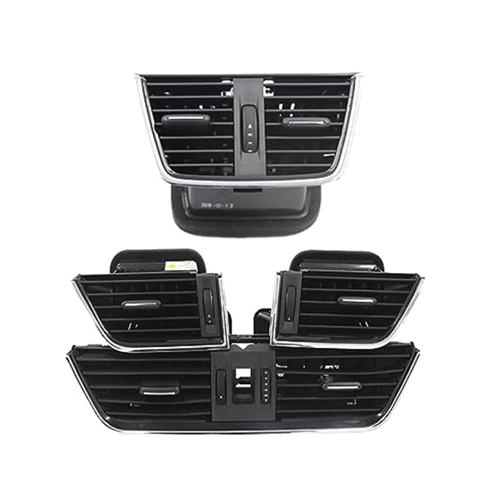 JINFOLI Armaturenbrett Innenraum AC Air Outlet Vent Grill, for Skoda, for Octavia, 3 A7 5E MK3 2013-2020 5E0819701 5E0819702 5E0820951 5E0819203 Luftgitter(Black 1 set-4PCS) von JINFOLI