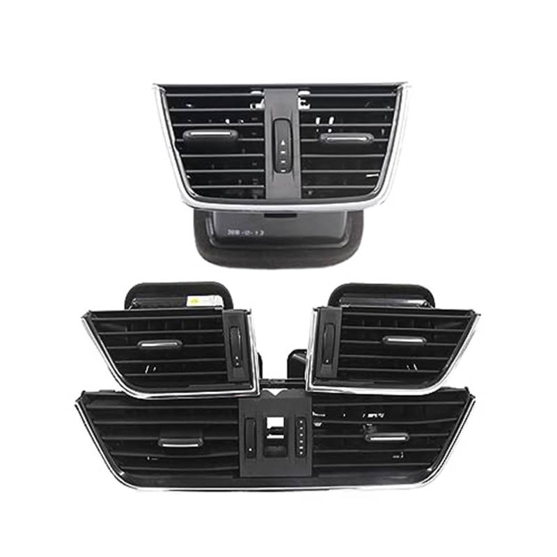 JINFOLI Armaturenbrett Innenraum AC Air Outlet Vent Grill, for Skoda, for Octavia, 3 A7 5E MK3 2013-2020 5E0819701 5E0819702 5E0820951 5E0819203 Luftgitter(Black 1 set-4PCS) von JINFOLI