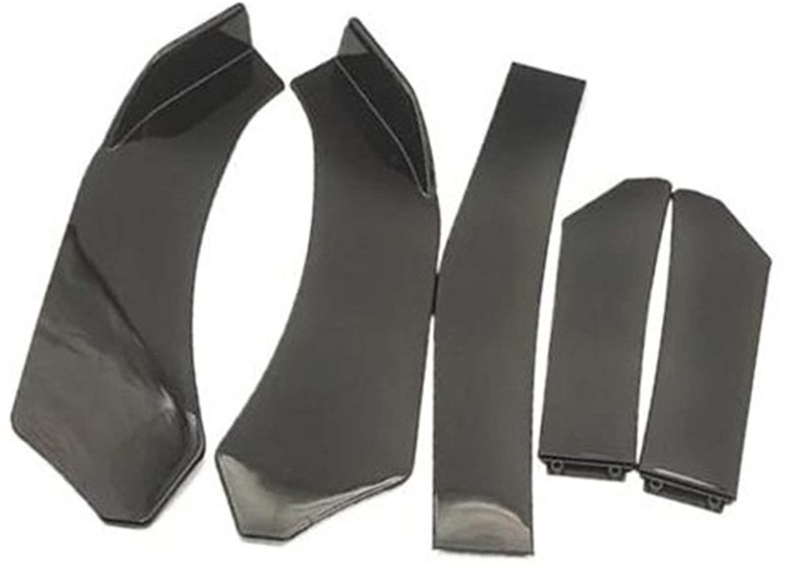 JINFOLI Auto-Frontspoiler, Auto-Frontstoßstangen-Lippenkörper-Kit, Spoiler-Splitter, ABS-Stoßstangen-Canard-Lippensplitter-Zubehör, 5-teilig Frontspoiler(Black Black) von JINFOLI