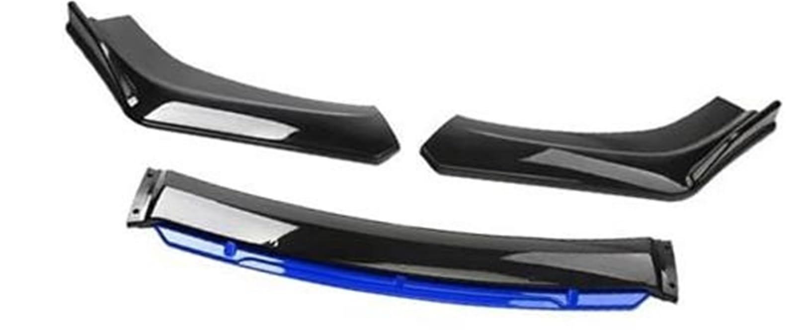 JINFOLI Auto-Frontspoiler, Frontstoßstangenabdeckung, Lippe, Frontspoilerflügel, 4 Stück, Auto-Frontstoßstange, Unterlippe, Body-Kit, Spoiler, Splitter, Diffusor Frontspoiler(Black Black with Blue) von JINFOLI