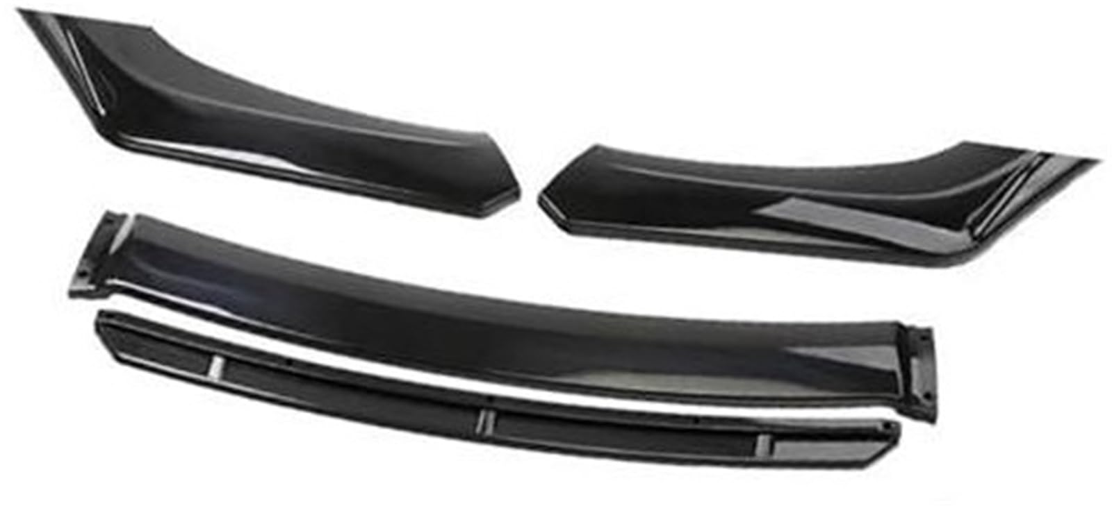 JINFOLI Auto-Frontspoiler, Frontstoßstangenabdeckung, Lippe, Frontspoilerflügel, 4 Stück, Auto-Frontstoßstange, Unterlippe, Body-Kit, Spoiler, Splitter, Diffusor Frontspoiler(Black Full Black) von JINFOLI