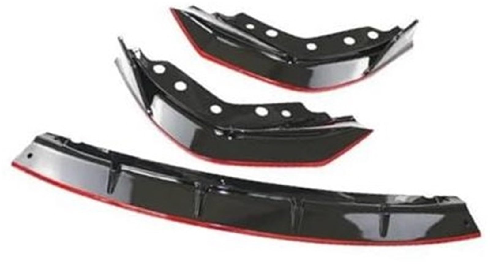 JINFOLI Auto-Frontspoiler, for, for 3er, for G20 G28 2020 2021 2022, Frontstoßstangen-Lippenspoiler-Splitter, Frontstoßstangen-Lippen-Autospoiler Frontspoiler(Black Black Red 4pcs) von JINFOLI