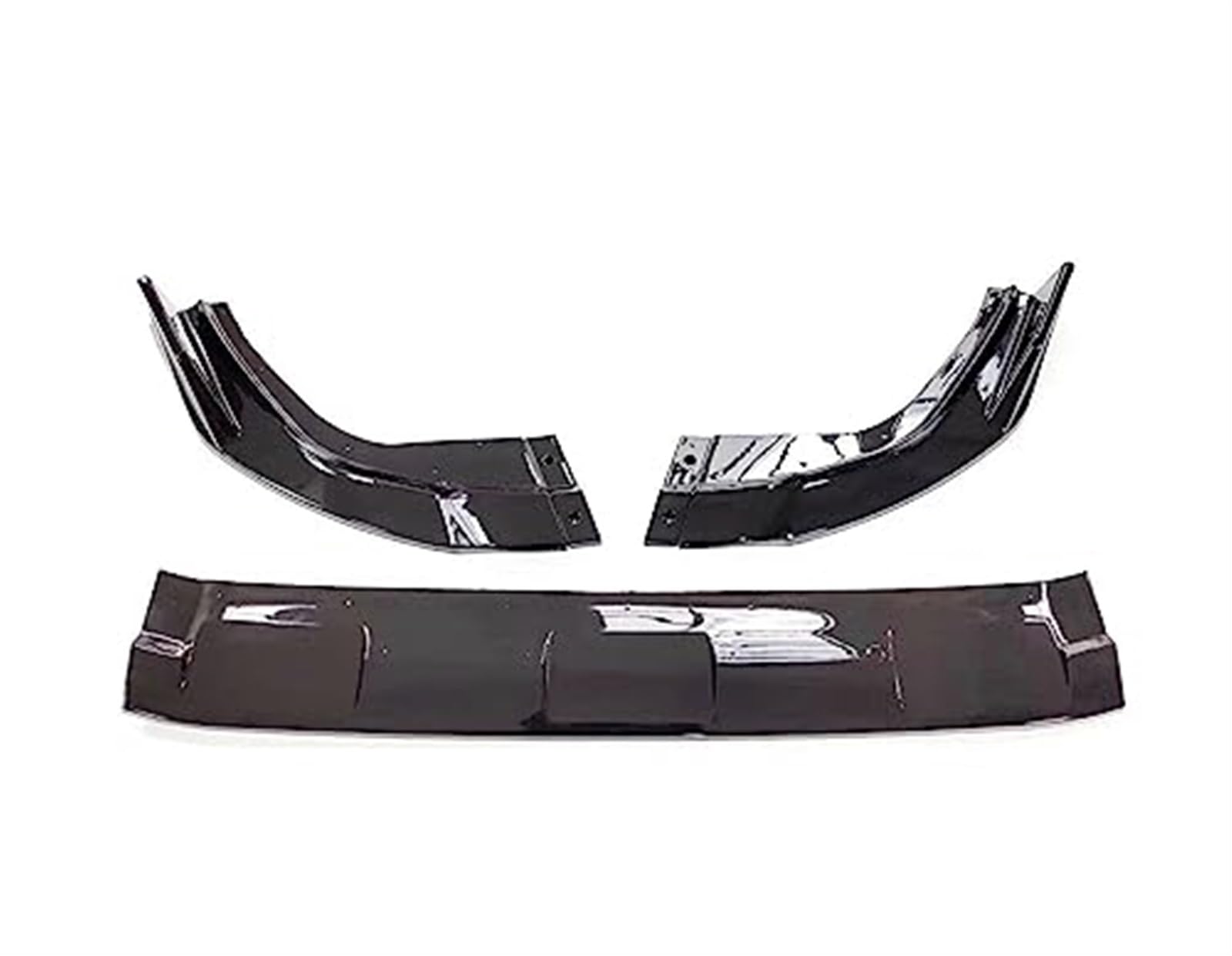 JINFOLI Auto-Frontstoßstangen-Spoilerlippe, Unterkörper-Kit, Splitter, Kinnklinge, Plattenbrett, Verkleidung, for Toyota, for RAV4, 2019–2023, Frontspoiler Frontspoiler(Black Glossy Black) von JINFOLI