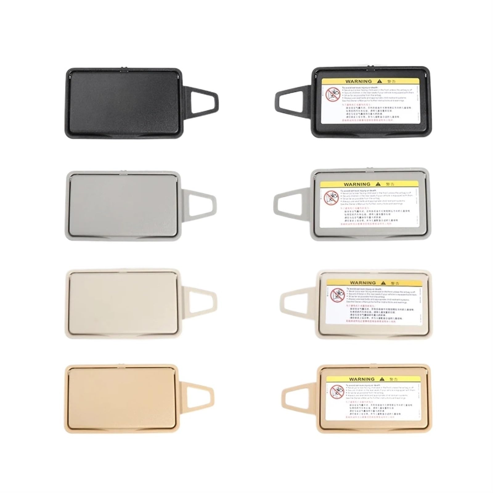 JINFOLI Auto-Innensonnenschutz, Visier, Make-up, Kosmetikspiegel, Abdeckung, for Mercedes-Benz, W639 W636, Autozubehör, Schwarz, Beige, Grau Sonnenblendenspiegel(Yellow R) von JINFOLI