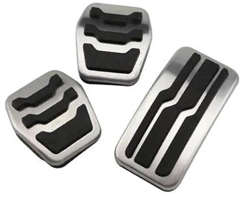 JINFOLI Auto Kraftstoff Kupplung Bremspedal Abdeckung, for Ford, for Focus, 3 MK3 RS ST 2012-2020 Auto Pedale Zubehör Auto Edelstahl Autopedal(BLACK MT 3Pcs) von JINFOLI