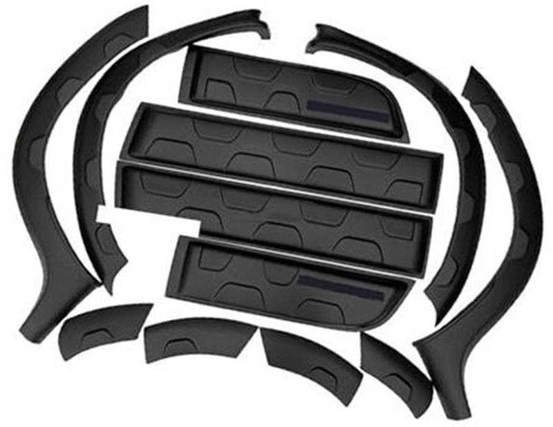 JINFOLI Auto-Radkästen und Zierleisten, for Renault, for Dacia, Duster 2010–2022, Autodekorationen, komplettes Set, Stoßstangenverkleidung Radkastenabdeckung(2010-2017) von JINFOLI